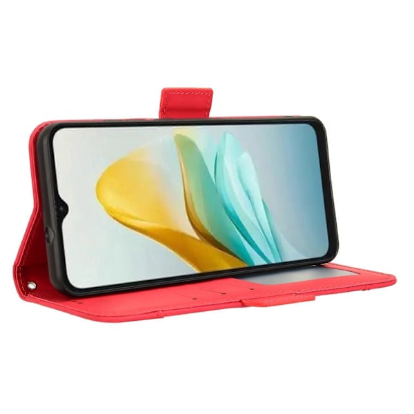 ZTE Blade A53 Pro -kotelo, naarmuuntumaton PU-nahkainen puhelimen suojus lompakkotelineellä Multicolor Style C
