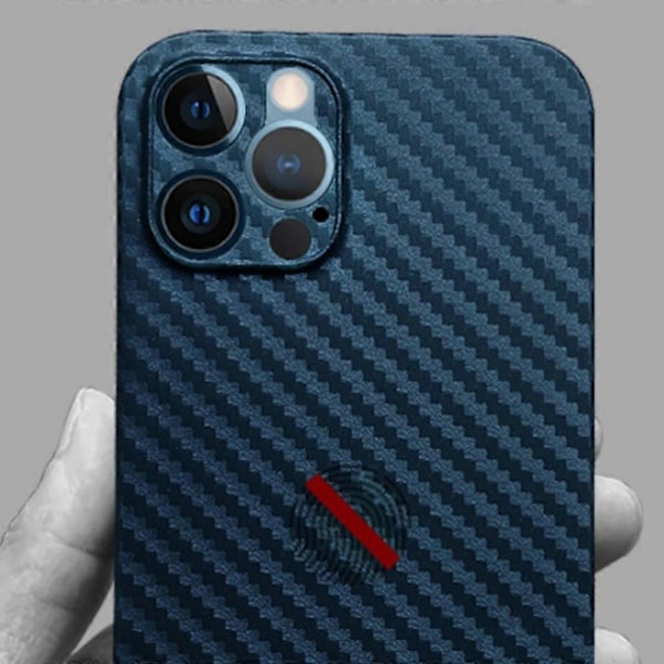 KZDOO För iPhone 16 Pro Kompatibel med MagSafe Kolfibertextur Ultratunn PP Telefonskal - Grön Multicolor Black