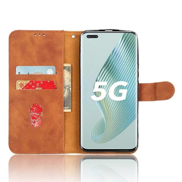 Honor Magic5 Pro Käännettävä Nahkainen Puhelinkotelo Jalustalla Lompakko Ihoystävällinen Matkapuhelimen Suojus Multicolor Style E