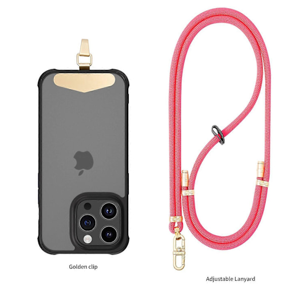 LEEU DESIGN 120cm Smartphone Skulderstropp med Metallfeste, Justerbar Mobiltelefon Lanyard Multicolor Style G