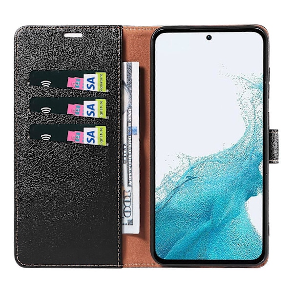 För Samsung Galaxy A26 5G Fodral Magnetiskt RFID-skydd Läder Plånboksfodral Multicolor Black