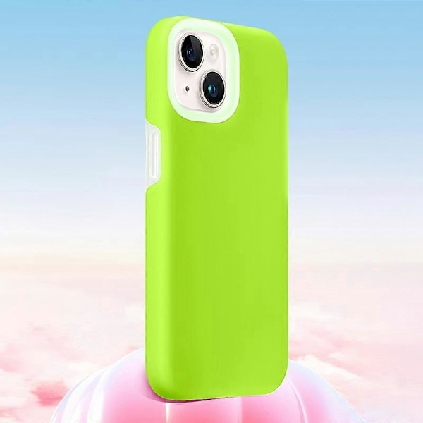 XUNDD Jelly -sarja iPhone 15:lle Mikrokuituvuorattu puhelinkotelo Nestemäinen silikoni + PC-takakansi Multicolor Style E