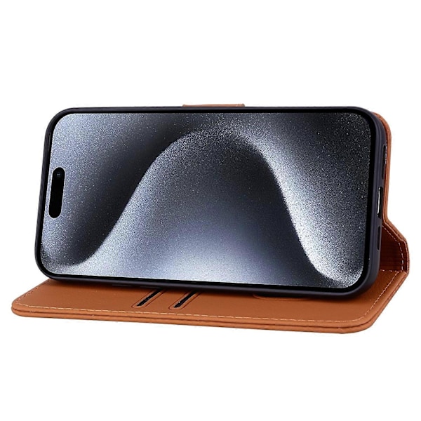 För iPhone 15 Pro Skal PU Läder Präglat Ställ Plånbok Telefonfodral Multicolor Style D