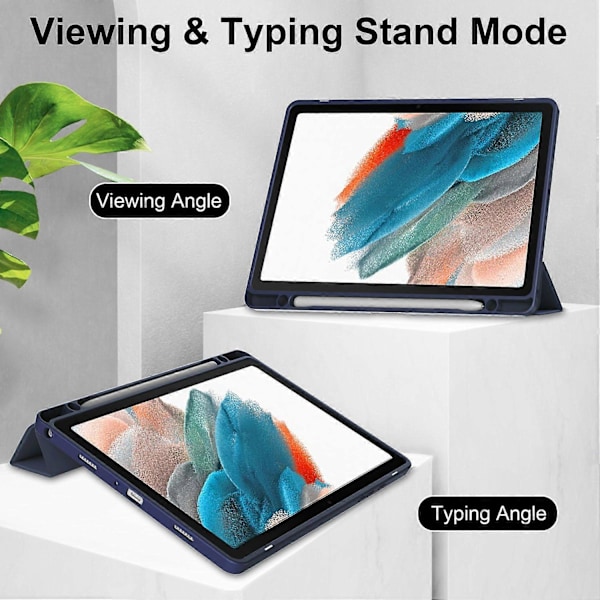 Kirkas takakansi Samsung Galaxy Tab A9+ PU+TPU+Akryyli tablettikotelolle kynäpaikalla Multicolor Style B