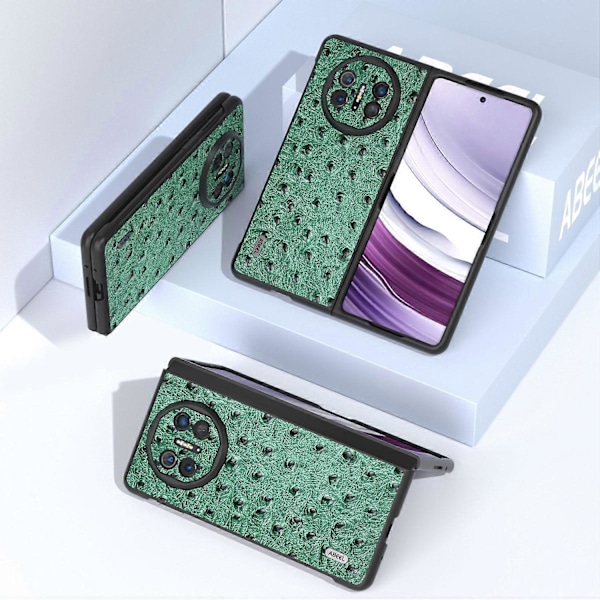 Skal till Huawei Mate X5 Äkta Koläder+TPU+PC Strutsstruktur Vikbart Telefonskydd Multicolor Style B