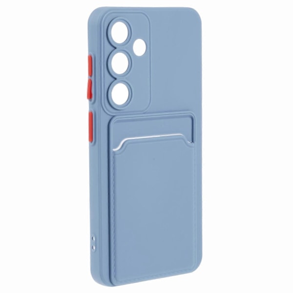 Samsung Galaxy S25+/S24+ Kotelo Mattapintainen TPU Ohut Puhelinkuori Korttipaikalla Multicolor Grey Blue