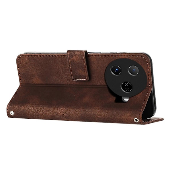 Til TECNO Camon 30 Pro 5G Mobiltelefon Etui Trekant Præget Læder Støtte Cover Multicolor Style E