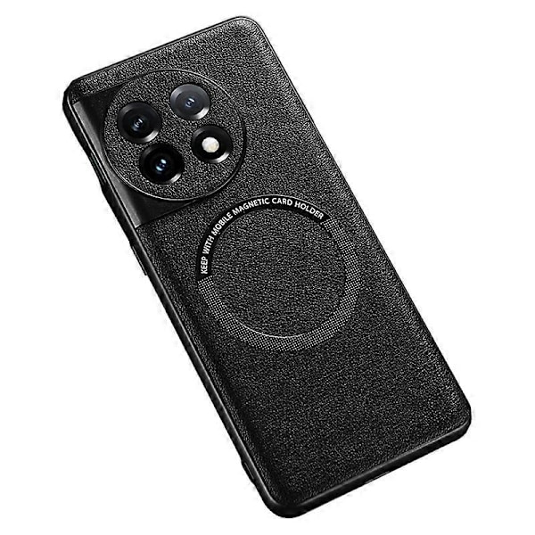 Magnetiskt telefonfodral för OnePlus 11 5G, PU-läderbelagd TPU+PC Elektropläterad Baksida Multicolor Style D