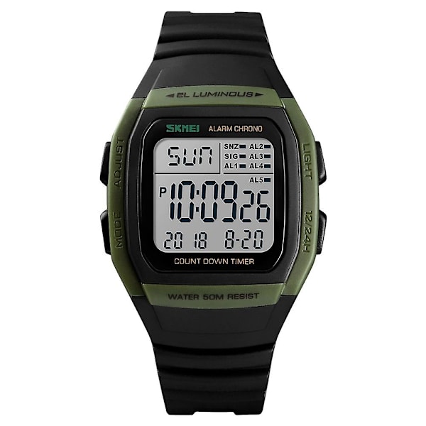 Skmei 1278 Vattentät Digital Watch Grön Green