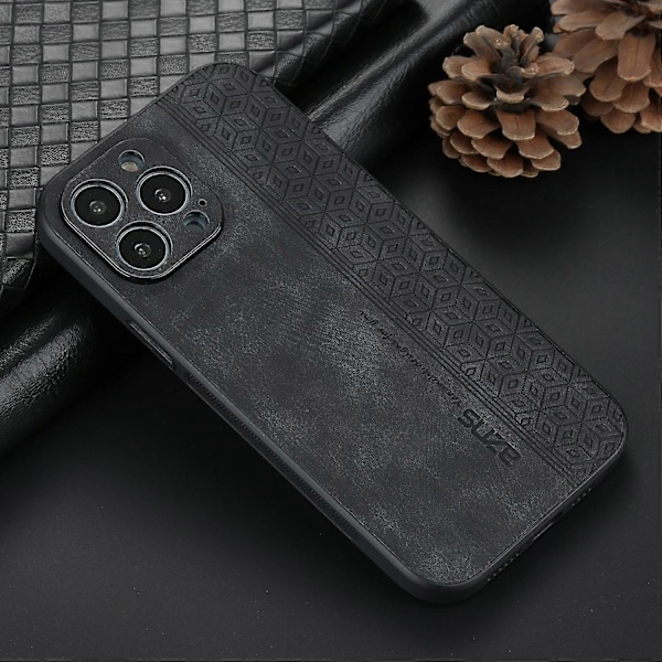 AZNS iPhone 15 Pro PU-nahkapäällysteinen TPU-suojakuori, pölytiivis, kuvioitu puhelinkotelo Multicolor Style A