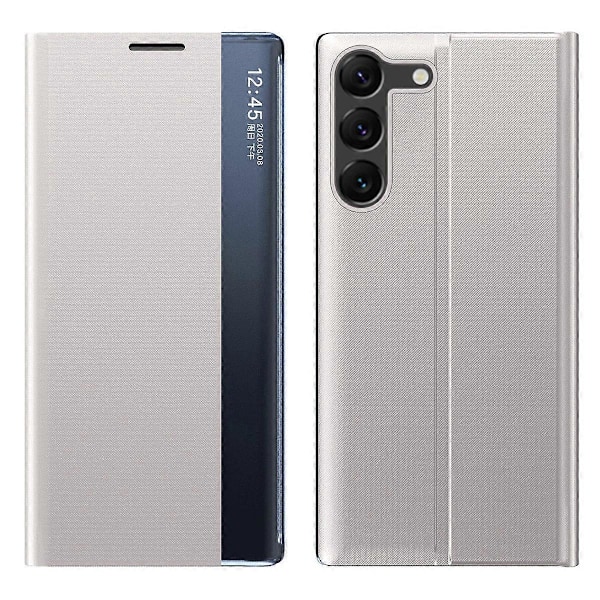Til Samsung Galaxy S24 Etui Visningsvindue PU Læder Flip Stand Telefonbeskytter Multicolor Style B