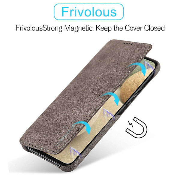 LC.IMEEKE Fuld Beskyttelse Retro Stil Læder Telefon Cover med Kortholder til Samsung Galaxy