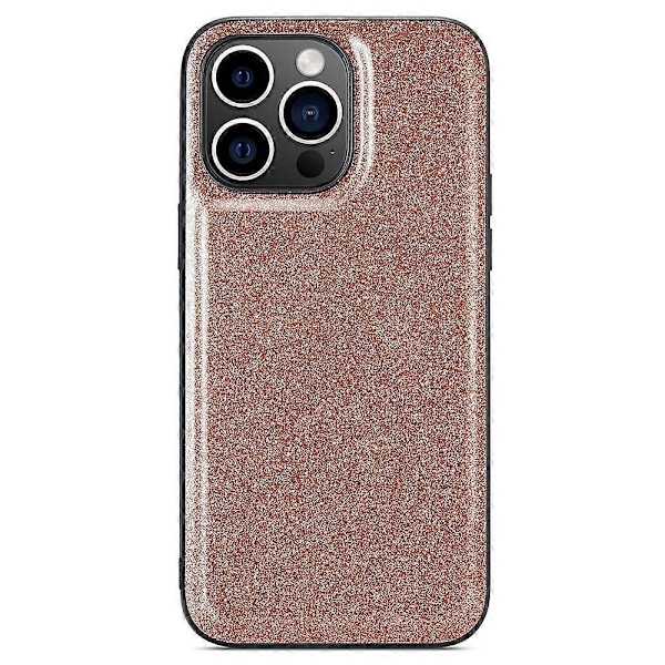Glitterfodral i PU-läder+PC+TPU med anti-fall för iPhone 15 Pro Max Multicolor Style C