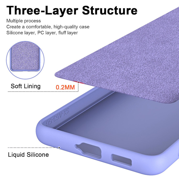 För Oppo A98 5g case Gummibelagt 2,2 mm Soft Liner Tpu cover Purple