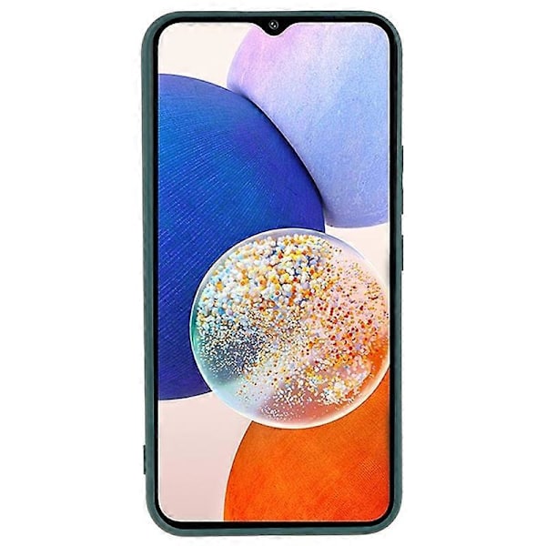 För Samsung Galaxy A14 5G/4G Gummibelagt TPU Skyddsfodral Fiberfoder Fallskydd Mobilskal Multicolor Style F