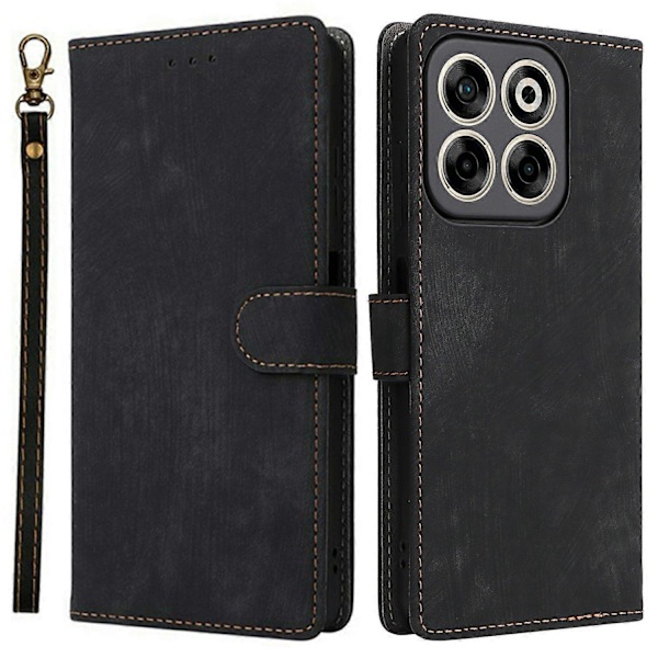 Til ZTE Blade V70/nubia V70 Wallet Case RFID-blokering PU Læder Cover Stand View - Grøn Multicolor Black
