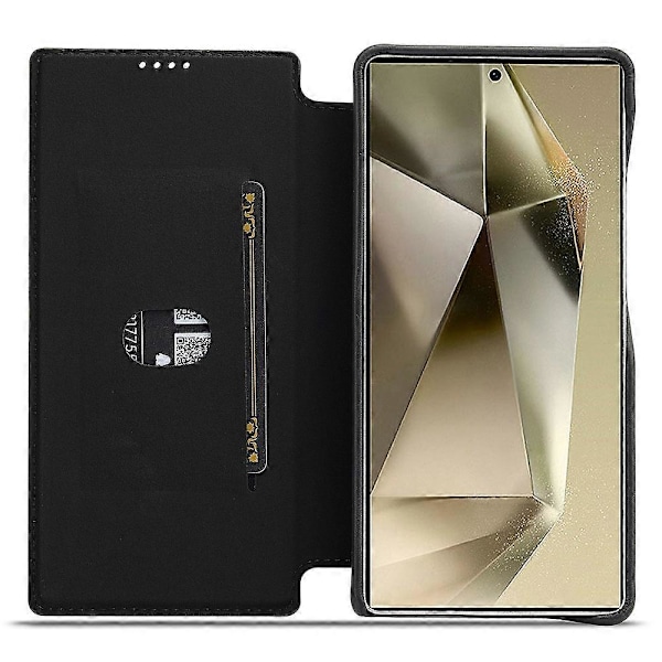 LC.IMEEKE Samsung Galaxy S25+ -kotelo korttipidikkeellä, jalustalla ja nahkakannella Multicolor Black