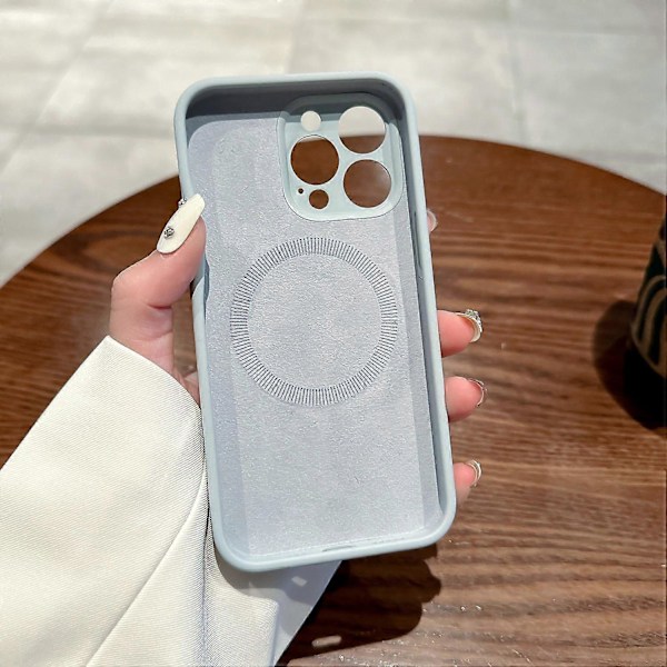Magnetiskt skal för iPhone 16 Pro Max PC+Flytande Silikon Stötsäkert Skyddande Telefonskal Multicolor Style F
