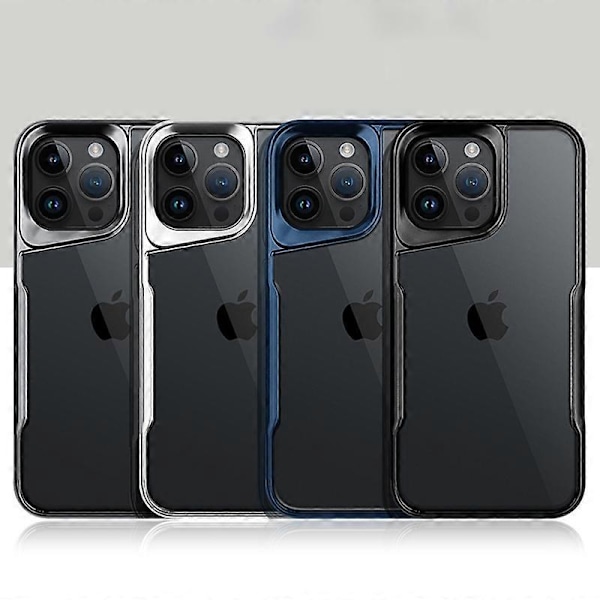 NEWZONE Mobilskal för iPhone 15 Pro Max, Matt, Falltåligt TPU+Akrylskal Multicolor Titanium Blue