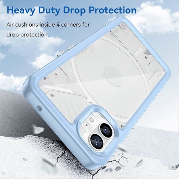 Telefoncover til Nothing phone (1) 5G, ridsefast hybrid TPU+akryl bagcover Multicolor Style D