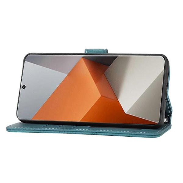 Skal för Xiaomi Redmi Note 13 Pro+ 5G Mjukt PU-läder + TPU Präglat Telefonskydd Multicolor Blackish Green