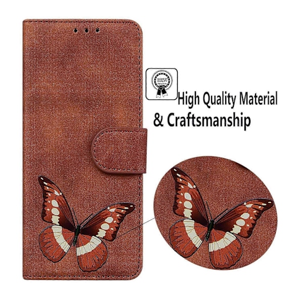 Stativfodral i PU-läder med fjärilstryck för Realme 13+ 5G Multicolor Style B