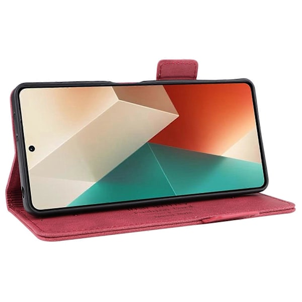 Plånboksfodral i PU-läder för Xiaomi Redmi Note 13 5G/Note 13 5G Multicolor Rose