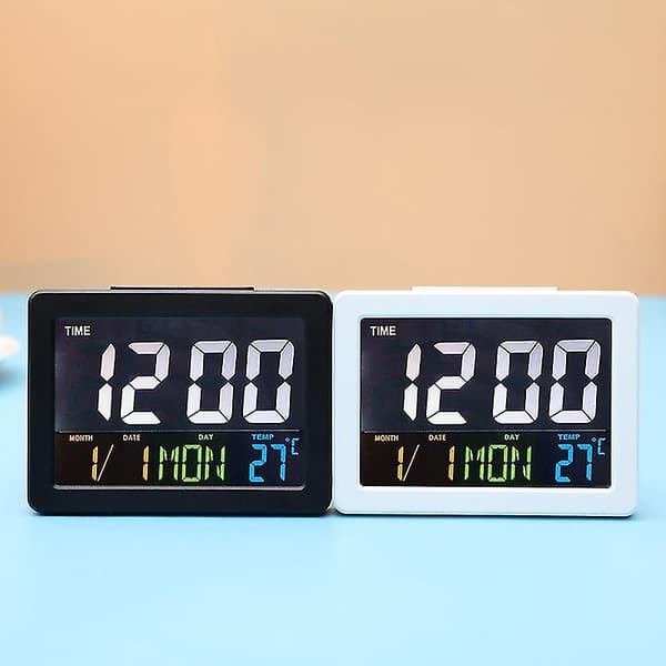 Digital Led Sängbord Väckarklocka Visa Kalender Temperation #jlf