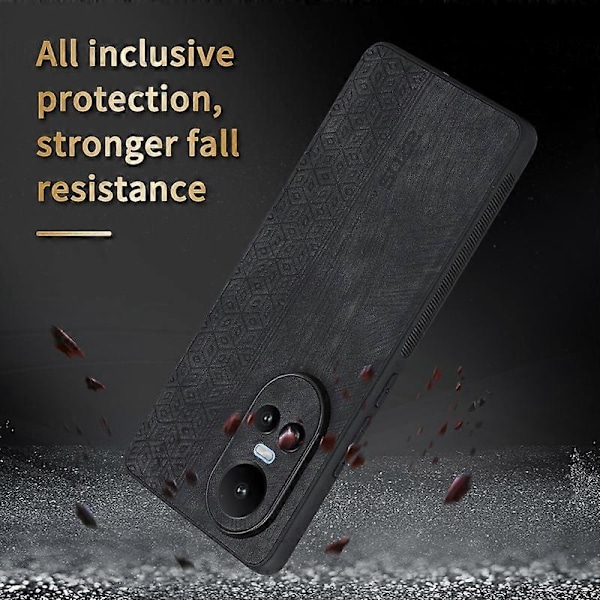 AZNS Deksel for Oppo Reno10 5G (Global)/Reno10 Pro 5G (Global) Slim-fit PU Lær+TPU Telefonbeskytter Multicolor Style C