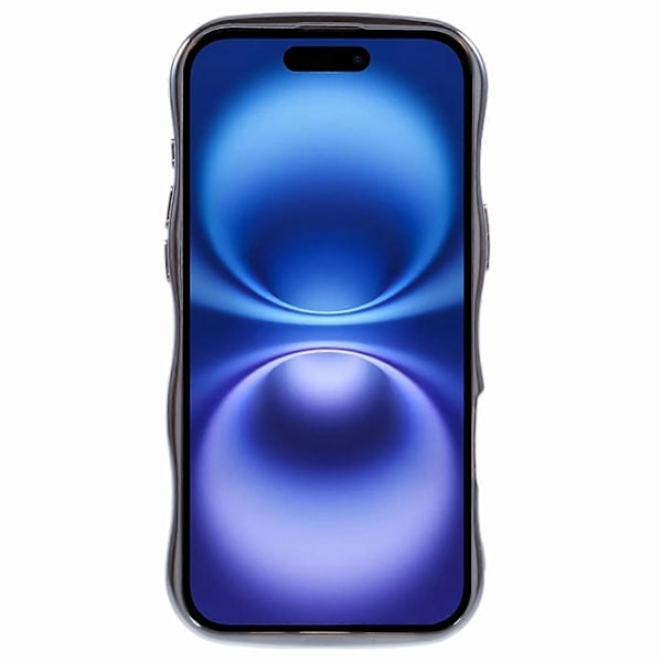 Til iPhone 16 Plus Cover Krøllet Ramme TPU Telefon Cover Leopard Print Glitter Multicolor Style A