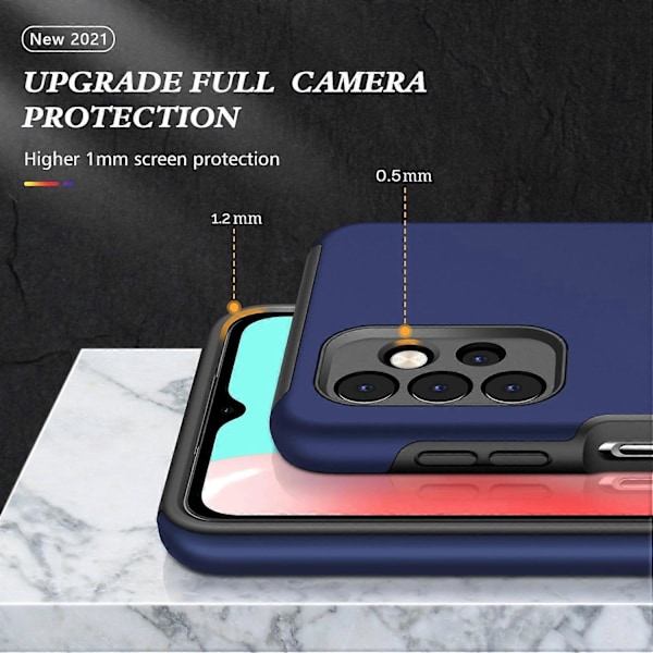 Anti-Fall Hybrid Mobilskal Ringform Stativ Design Skydd för Samsung Galaxy A32 5G/M32 5G