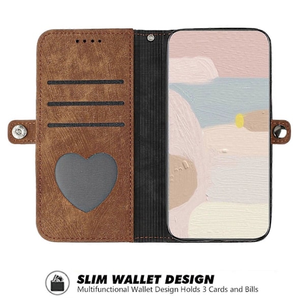 YX0020 Plånboksfodral i Läder för Samsung Galaxy A15 5G Multicolor Coffee