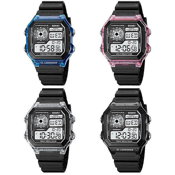 Skmei 1998 Transparent Shl Watch för utomhusbruk White