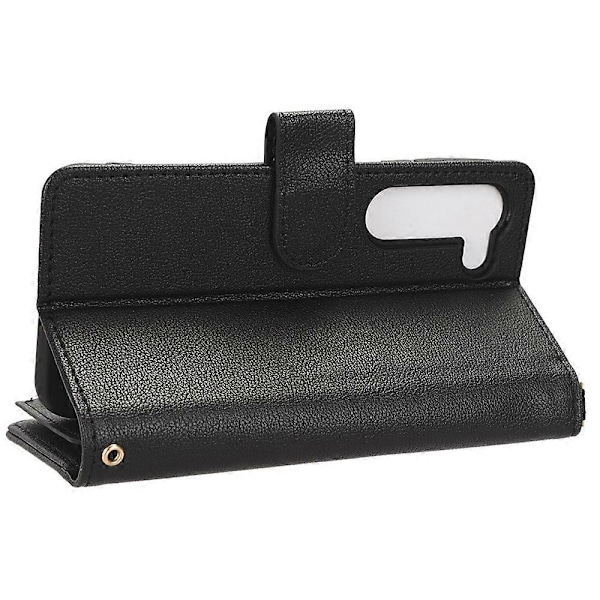 Til Samsung Galaxy S23+ Anti-fald Wallet Lynlåslomme Telefon Cover Mobiltelefon Cover med 2 Stropper Multicolor Style C