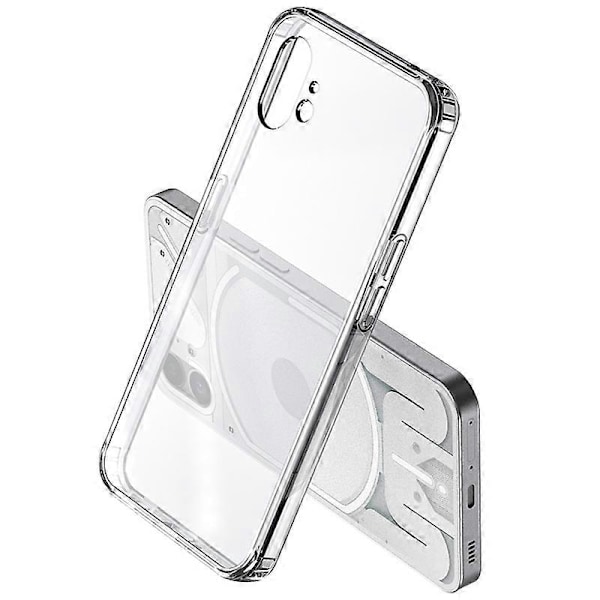 För Nothing phone (1) 5G Transparent Mobilskal TPU+Akryl Anti-gulnande Hybridfodral