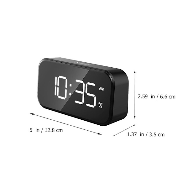Digitala väckarklockor Väckarklocka Kontor Nattljus Klocka Studenter Väckarklocka Barn Väckarklocka Snooze väckarklocka White 12.8X6.6X3.5CM