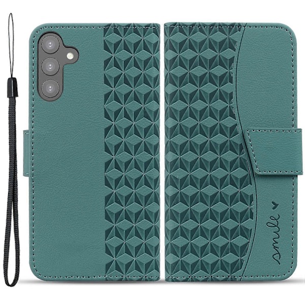 För Samsung Galaxy A34 5G Fodral Rombmönstrat PU Läder Plånboksfodral Multicolor Style B