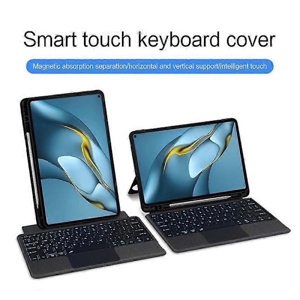 Huawei MatePad Pro 10.8 (2021) Nahkakotelo + Bluetooth-näppäimistö taustavalolla ja kosketuslevyllä