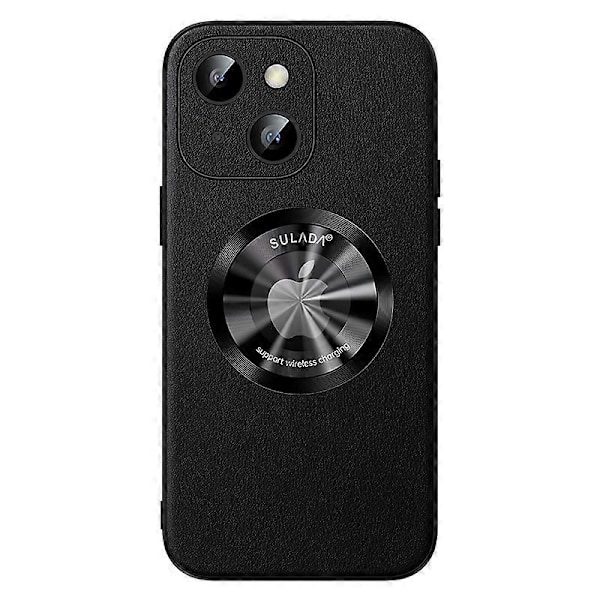 SULADA Magnetiskt Skal för iPhone 15 Plus Mikrofiberläder+TPU Stöttåligt Skydd Multicolor Style A