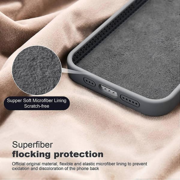 Stødsikkert flydende silikone magnetisk telefoncover med støttefod til iPhone 14 Pro Multicolor Style E