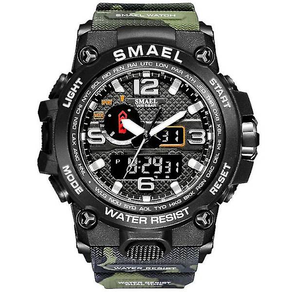 Smael 1545 LED Dual Display Herre Sportsur Elektronisk Quartz 10