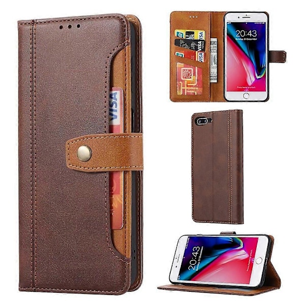 Nahkainen lompakkokotelo jalustalla iPhone SE (2020)/SE (2022)/8/7 4,7 tuuman puhelimelle Multicolor Style E