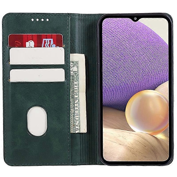 För Samsung Galaxy S22 5G Magnetisk Plånboksfodral Kalvtextur PU Läder Skal Multicolor Style E