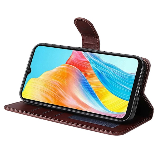 Til Oppo A38 4G Etui Wallet Telefon Stand Shell PU Læder Cover med Kalvetekstur Multicolor Style A