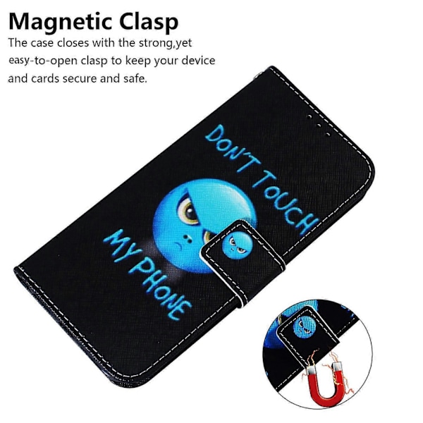 Til Motorola Moto G Power (2025) Wallet Case Mønsterprint Læder Telefon Cover Multicolor Style B