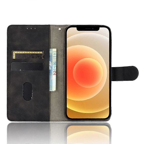 Skin-Touch Ställfunktion PU Läder Skyddande Flip Folio Fodral för iPhone 13 6.1 tum Multicolor Style A