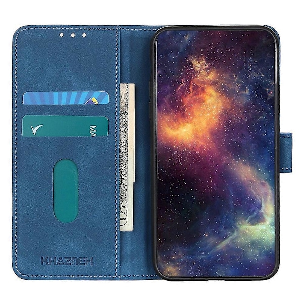 KHAZNEH Læder Wallet Mobiltelefon Cover til Samsung Galaxy A15 4G (Retro Tekstur) Multicolor Style C