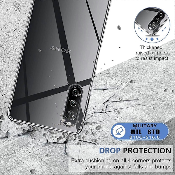 For Sony Xperia 10 V Anti-fingeravtrykk TPU-deksel Ultra Klart Beskyttende Telefondeksel