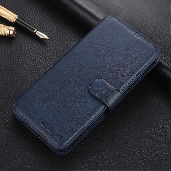 AZNS Dubbelsidig Magnetlås Plånbok PU Läder Ställfodral för Samsung Galaxy S21 4G/5G Multicolor Style D