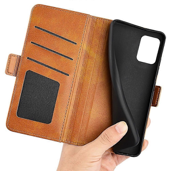 For ZTE Blade A72 5G Teksturert PU-Lærveske Dobbel Magnetisk Stativ Lommebok Støtsikkert Telefondeksel Multicolor Style C